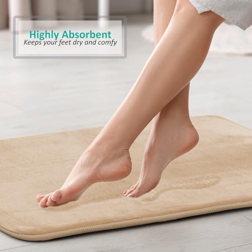 Clara Clark Bathroom Rugs, Velvet Memory Foam Bath Mat, Non-Slip Bath Rugs, Machine Wash, Dries Quickly, Ultra Soft Plush Bath Mats for Bathroom, - Image 7