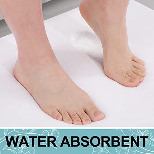 Smiry Memory Foam Toilet Rugs 20x20, Extra Soft Absorbent Bathroom Rugs - Image 5