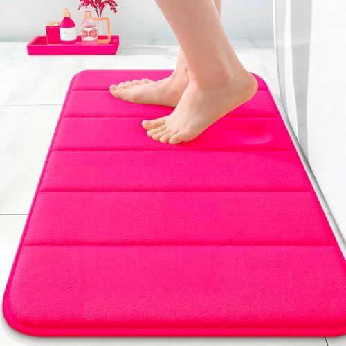 OLANLY Memory Foam Bath Mat 35x16, Super Soft and Absorbent Bathroom Rugs by OLANLY