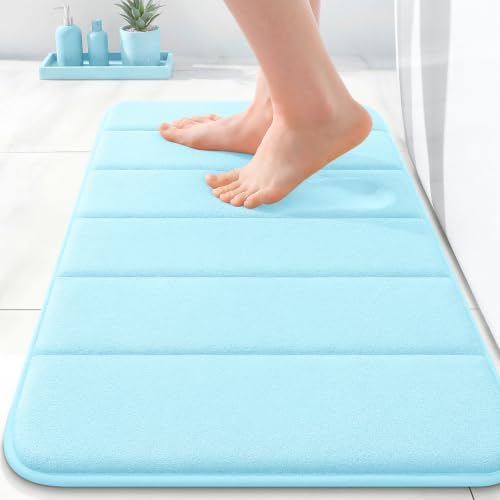 OLANLY Memory Foam Bath Mat 24x16, Super Soft and Absorbent Bathroom Rugs by OLANLY