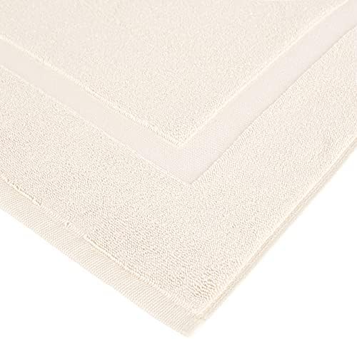 Amazon Basics Banded Bathroom Bath Rug Mat, Machine Washable, Super Absorbent, 100% Cotton, 20" W x 31" L, Cream - Image 5