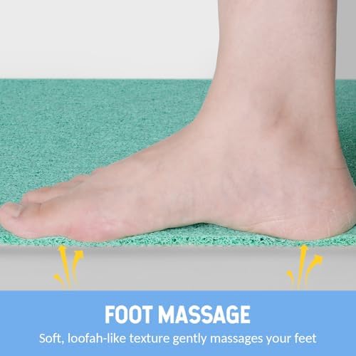 Hargiis Non-Slip Bathtub Mat, Anti Slip Shower Mat, Fast Drying Bathtub Mats, Foot Scrubber Mat, Anti Slip Mat for Tub, Floor, Bathroom, Kitchen, Home, Hotel (Light Green 36"×24") - Image 5