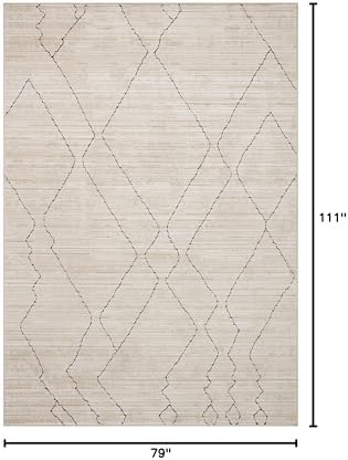 Loloi Darby Sand/Charcoal 6'-7" x 9'-3" Area Rug - Image 2