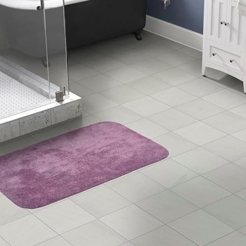 Garland Rug Traditional Nylon Washable Purple 30" X 50" Bath Rug - Soft, Absorbent, and Stylish for Your Bathroom - Image 2