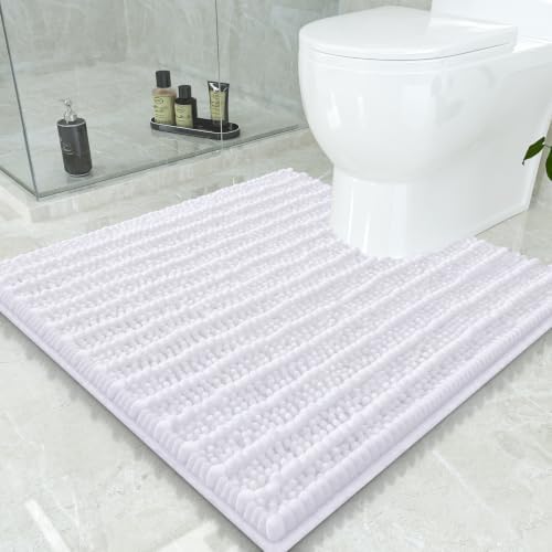 Smiry Bathroom Toilet Rugs U Shaped 24x24, Chenille Bath mats for Toilet by Smiry