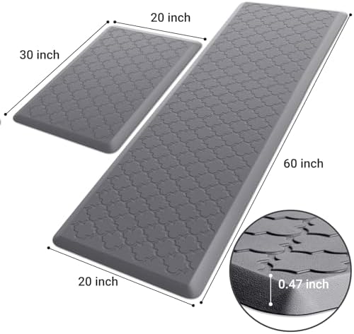 Kitchen Mat 2 PCS Cushioned Anti-Fatigue Floor Mat Standing Mat for Kitchen - Image 2