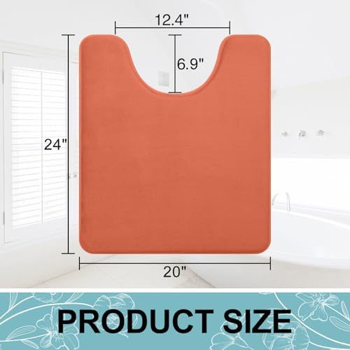 Smiry Memory Foam Toilet Rugs 24x20, Extra Soft Absorbent Bathroom Rugs - Image 6