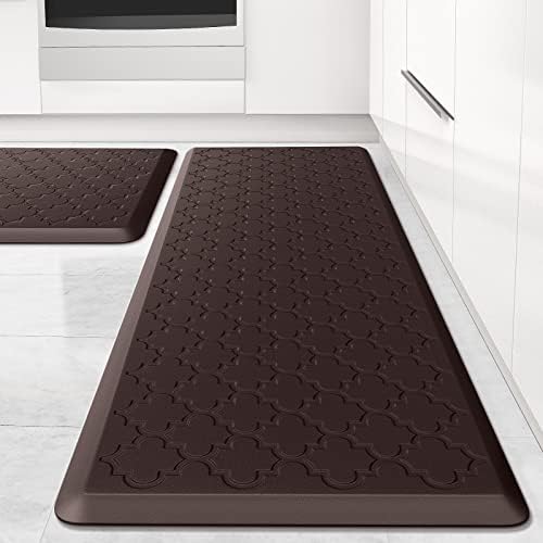 Kitchen Mat 2 PCS Cushioned Anti-Fatigue Floor Mat Standing Mat for Kitchen by SoftDuo