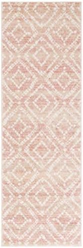 SAFAVIEH Adirondack Collection Runner Rug - 2'6" x 8', Rose & Gold, Modern Diamond Distressed Design, Non-Shedding & Easy Care, Ideal for High Traffic Areas in Living Room, Bedroom (ADR131Q) - Image 2