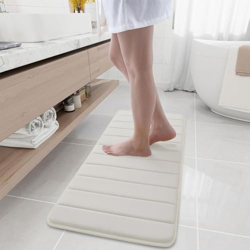 Buganda Memory Foam Bath Mat 44 x 17, Ultra Soft Absorbent Bathroom Rugs by Buganda