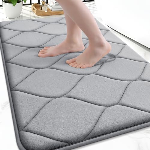 Smiry Memory Foam Bath Mat 30x20, Ultra Soft Absorbent Bathroom Rugs by Smiry