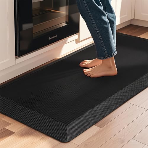 Tyrot Extra Thick Anti Fatigue Mat for Kitchen Floor, 20x39, Black by TyrotHomeDecor
