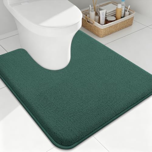 Smiry Memory Foam Toilet Rugs U Shaped 24x20, Extra Soft Bath Mat by Smiry