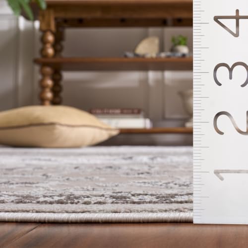 SAFAVIEH Parker Area Rug 4x6, Textured Grey & Gold PRK158G - Image 4