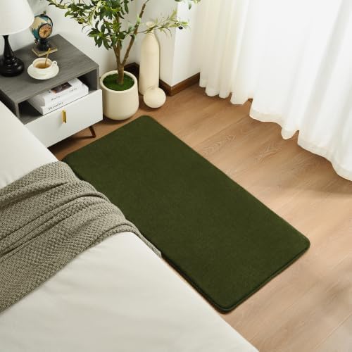 Amearea Modern Washable Runner Rugs, 2x4 Olive Green Bedroom Runner Rug - Image 6