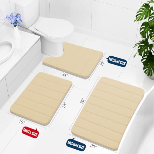 Buganda Memory Foam Bath Mat 24 x 16, Ultra Soft Absorbent Bathroom Rugs - Image 2