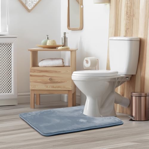 Clara Clark Bathroom Rugs, Velvet Memory Foam Bath Mat, Non-Slip Bath Rugs, Machine Wash, Dries Quickly, Ultra Soft Plush Bath Mats for Bathroom, - Image 2