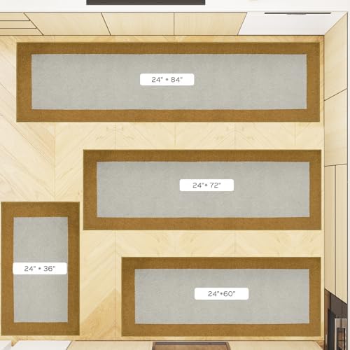 Kitchen Runner Rugs Set, (24" x 36"+ 24" x 60"), (Roll Packing) - Image 5