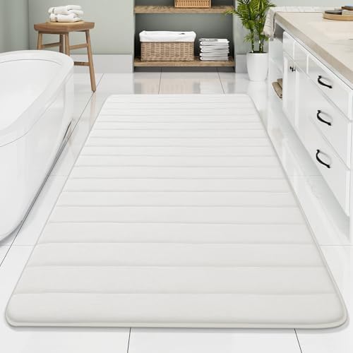 Buganda Memory Foam Bath Mat 70 x 34, Ultra Soft Absorbent Bathroom Rugs by Buganda