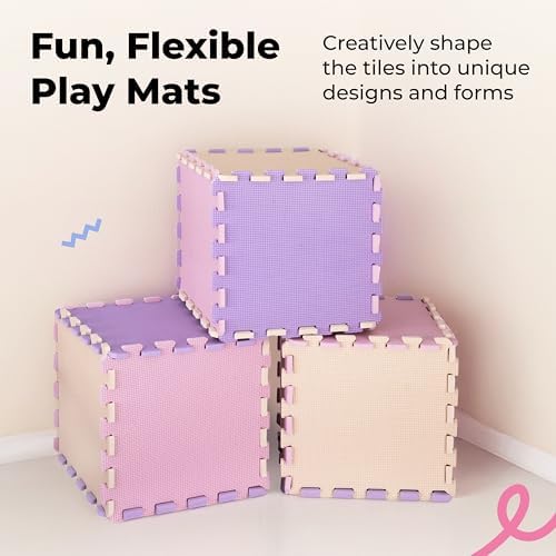 MioTetto Baby Play Mat, Soft Foam Floor Tiles for Kids. Adjustable Interlocking Foam Tiles, Fits with 74x74 Playpen Baby mat for Crawling & Development, Safe & Non-Toxic Playmat for Babies 6-12 Months - Image 6