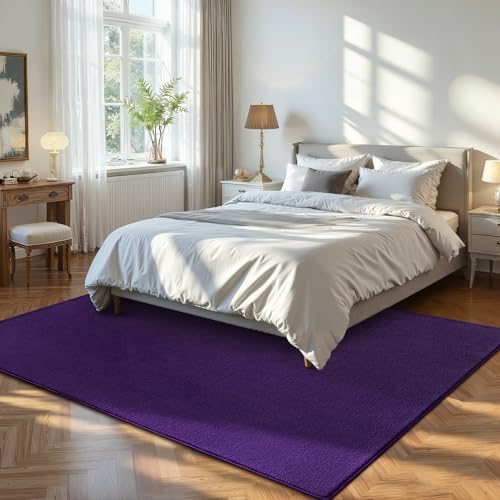 ISEAU 3x5 Soft Area Rug for Bedroom, Washable and Non-Slip, Purple - Image 5