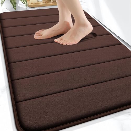 OLANLY Memory Foam Bath Mat 34x21, Super Soft and Absorbent Bathroom Rugs by OLANLY