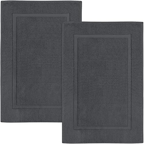 Bulk 32-Pack Hotel Bath Mats for Resorts & Spas, 21" x 34", Grey - Image 3