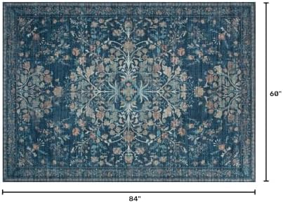 Washable Area Rugs 5'x7', Ultra Soft Carpet for Kids Room,Non-Slip/Low Pile,Stain Resistant, Indoor Carpet for Bedroom Nursery Kids Playroom Office Dining Room Home House Décor - Image 2