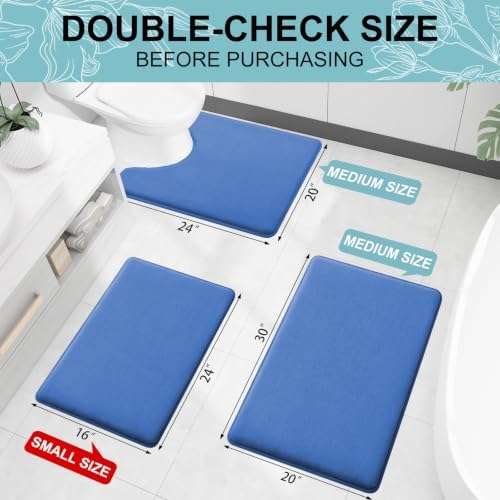 Smiry Memory Foam Bath Mat 30x20, Extra Soft and Absorbent Bathroom Rugs - Image 2