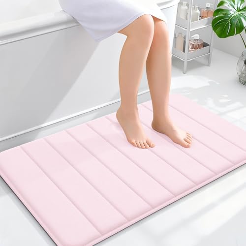 OLANLY Memory Foam Bath Mat 35x24, Super Soft and Absorbent Bathroom Rugs by OLANLY