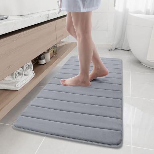 Buganda Memory Foam Bath Mat 47 x 20, Ultra Soft Absorbent Bathroom Rugs by Buganda
