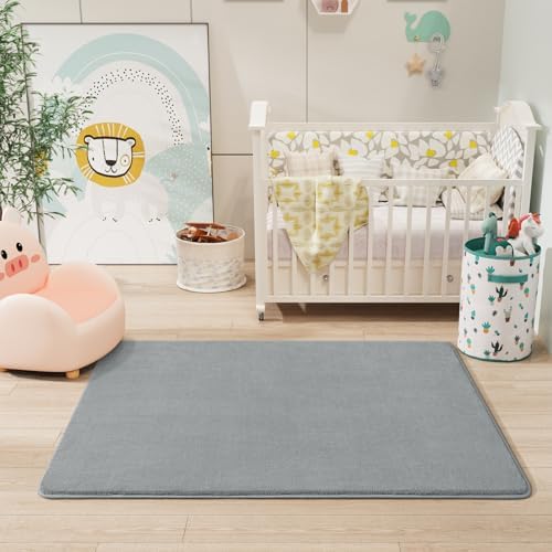 Amearea Modern Washable Runner Rugs, 2x4 Feet Grey Bedroom Runner Rug - Image 6