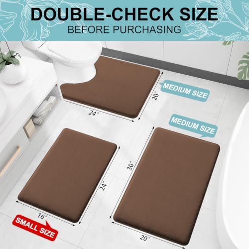 Smiry Memory Foam Bath Mat 24x16, Extra Soft and Absorbent Bathroom Rugs - Image 7