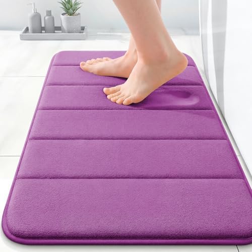 OLANLY Memory Foam Bath Mat 35x16, Super Soft and Absorbent Bathroom Rugs by OLANLY