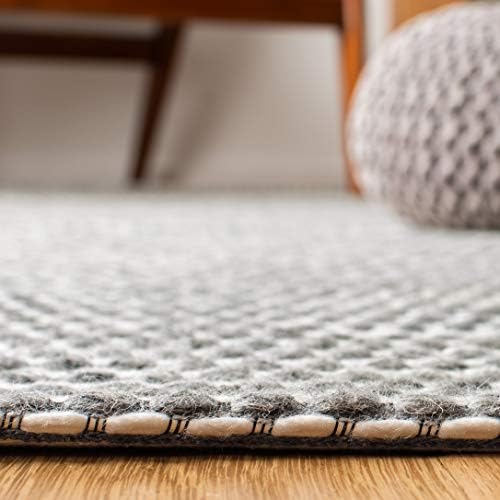 SAFAVIEH Marbella Collection Area Rug - 5' x 8', Charcoal & Ivory, Flat Weave Wool Design, Ideal for High Traffic Areas in Living Room, Bedroom (MRB392H) - Image 6