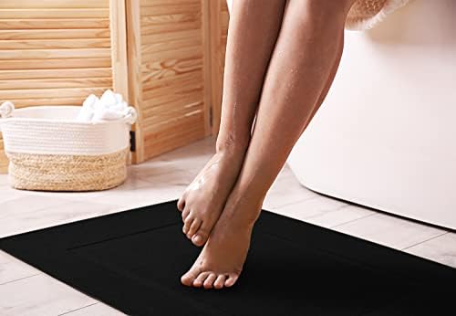 Utopia Towels Cotton Bath Mat, 21x34 in, 2 Pack, Black - Image 2