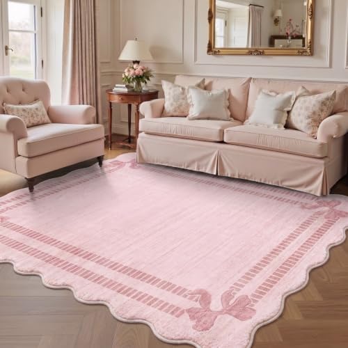 Soft Thick 5x7 Pink Area Rugs for Living Room - Image 6