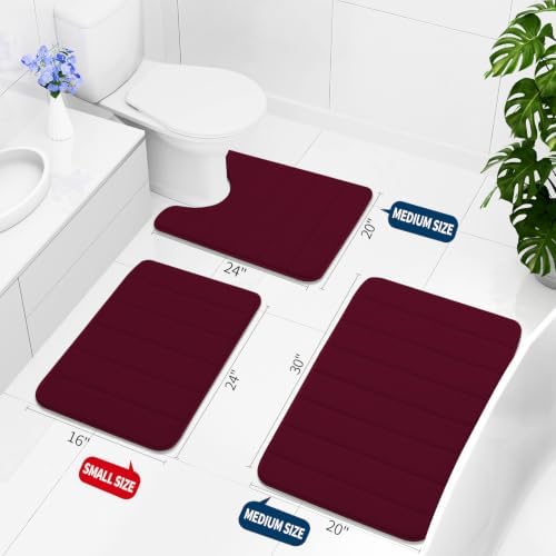 Buganda Memory Foam Bath Mat 47 x 32, Ultra Soft Absorbent Bathroom Rugs - Image 2