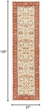 SAFAVIEH Lyndhurst Runner Rug 2'3"x10', Ivory & Rust LNH212R - Image 2