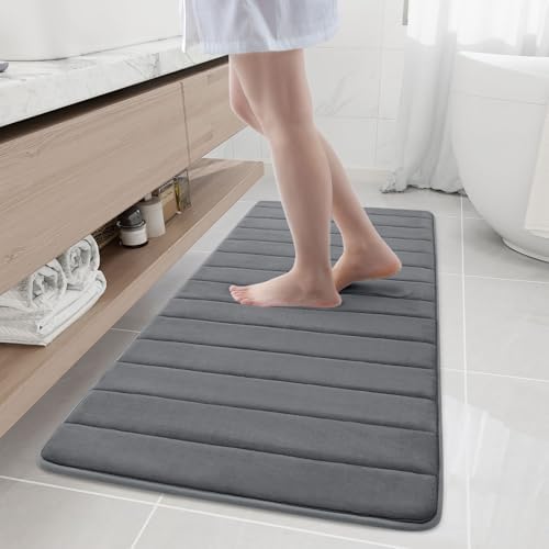 Buganda Memory Foam Bath Mat 55 x 24, Ultra Soft Absorbent Bathroom Rugs by Buganda