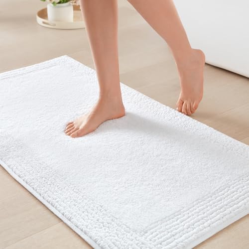 Madison Park Splendor Reversible 100% Cotton Bath Rug, 17 x 24, White by MADISONPARK