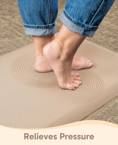 Ophanie Kitchen Mats for Floor,3/4 inch Thick,24x70 Anti Fatigue Cushioned Mat,Kitchen Rugs,Waterproof,Comfort Ergonomic Standing Mat for Office,Home,Sink with 99+ Pairs of Anti-Slip Bottom Ridges - Image 2
