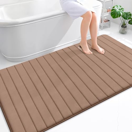 OLANLY Memory Foam Large Bath Mat 70x46, Super Soft Absorbent Bathroom Rugs by OLANLY