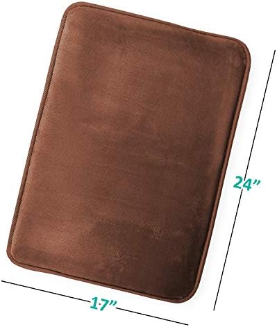 Clara Clark Bathroom Rugs, Velvet Memory Foam Bath Mat, Non-Slip, Machine Washable Bath Rugs - Dries Quickly, Ultra Soft Plush Bath Mats for Bathroom, 17 x 24, Chocolate Brown - Image 3
