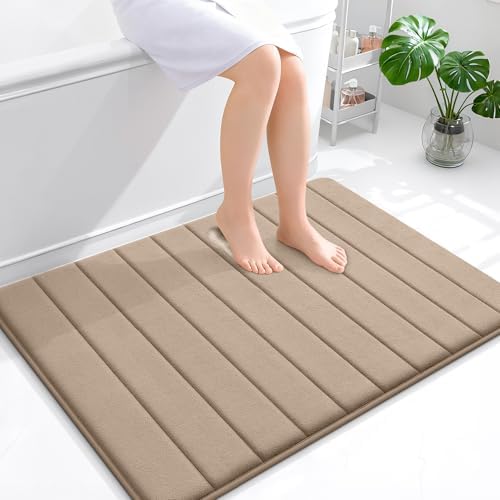 OLANLY Memory Foam Large Bath Mat 40x32, Super Soft Absorbent Bathroom Rugs by OLANLY