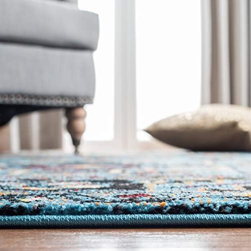 SAFAVIEH Vintage Hamadan Collection Runner Rug - 2'3" x 8', Light Blue & Black, Traditional Persian Design, Non-Shedding & Easy to Clean, Ideal for Hallway, Foyer, Entryway, Bedroom (VTH211M) - Image 5