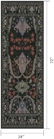 Runner Rug for Entryway 2x6 Washable Floral Rug - Image 2