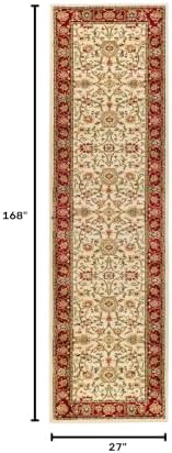 SAFAVIEH Lyndhurst Runner Rug 2'3"x14', Ivory & Red LNH212K - Image 2