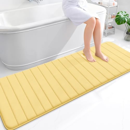 OLANLY Memory Foam Long Bathroom Rugs Runner 70x24, Super Soft Absorbent by OLANLY