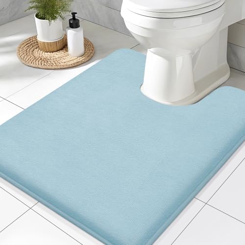 Smiry Memory Foam Toilet Rugs 24x20, Extra Soft Absorbent Bathroom Rugs by Smiry
